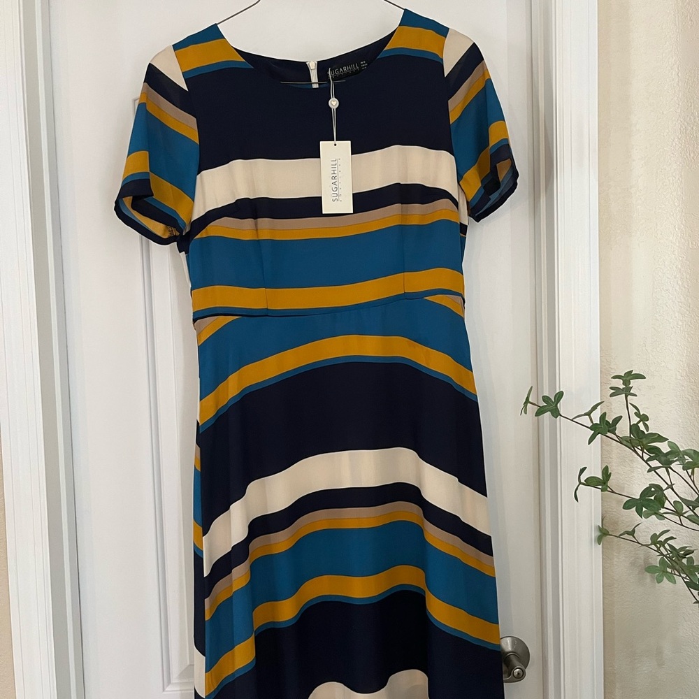 Sugarhill Boutique Navy Midi Dress